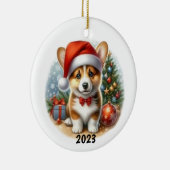 Corgi Waterverf Ornament Aanpassing Beschikbaar (Rechts)