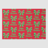 Corgi Welsh Christmas Dog & Bow Red Tissuepapier (Voorkant)