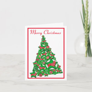 Corgi Welsh Hond Silhouet Kerstboom Wit Kaart