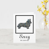 Corgi Welsh Pembrokeshire Carte de Sympathie pour  (Fleur jaune)