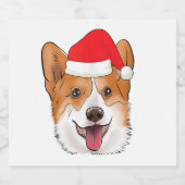 Corgi Wine Sticker Funny Novelty Gift (Enkel label)