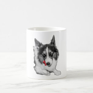 Corgi Wink in het rood Koffiemok