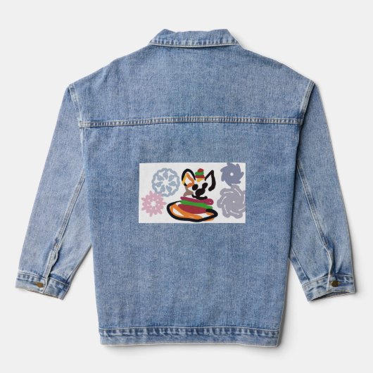 Corgi winter denim jacket (Achterkant)