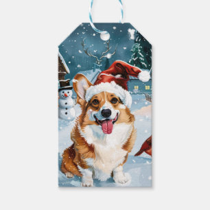 Corgi Winter Wonderland Christmas Joy Cadeaulabel