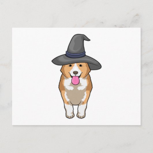 Corgi Witch Briefkaart (Voorkant)