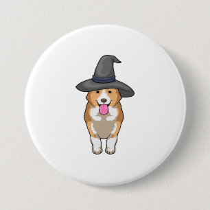 Corgi Witch Ronde Button 7,6 Cm