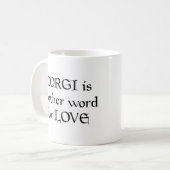 corgi woordkoffie - mok (Voorkant links)