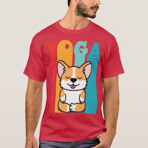 Corgi Yoga Figurines voor Dog Yoga Lovers T-shirt