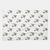 Corgi (zwarte trichloor) theedoek (Horizontaal)