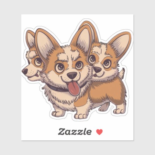 Corgiberus, de lieve bewaker sticker (Vel)
