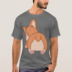Corgie Dog geeft cute dog van achterzijde Hondenra T-shirt