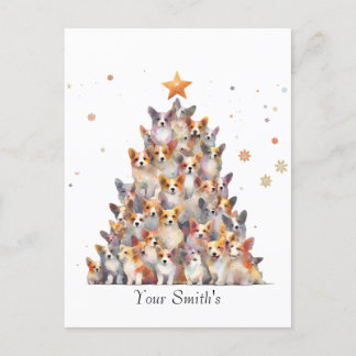Corgies kerst feestdagenkaart