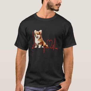 Corgipoo (Corgi + Poodle) Hondenhartslag Grappige T-shirt