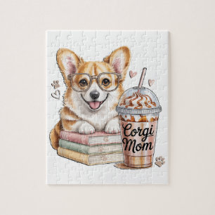 Corgi's Boeken en Ijsgekoelde Koffie voor Hond Legpuzzel