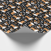Corgis Cute Corgi Pattern Cadeaupapier (Hoek)