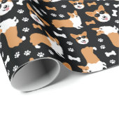 Corgis Cute Corgi Pattern Cadeaupapier (Rol Hoek)
