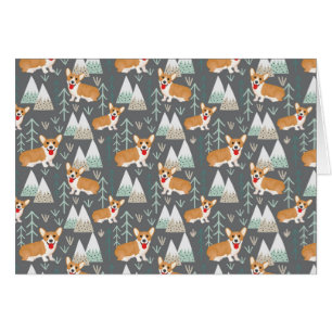 Corgis dans les montagnes et Motif forestier