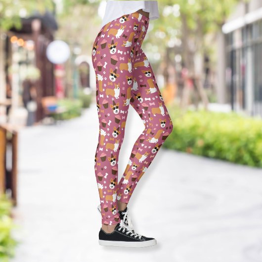 Corgis en Cupcakes Welsh Corgi Party Pet Leggings