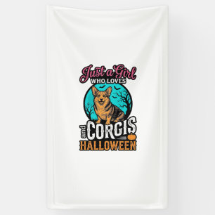 Corgis en Halloween Meisje Vintage Gravure Shirt Spandoek