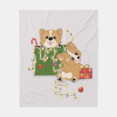 Corgis Fleece Deken (Voorkant)