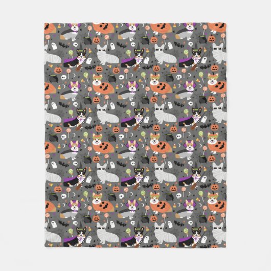 Corgis Halloween costume grappig Fleece Deken (Voorkant)