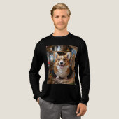 Corgis house Tri-Blend shirt (Voorkant)