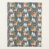 Corgis in de bergen en het bospatroon planner (Voorkant)