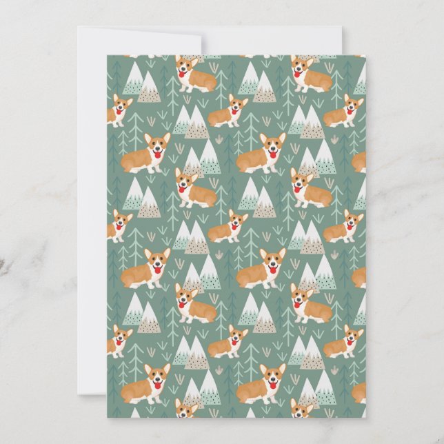 Corgis in de bergen Forest Pattern (Voorkant)