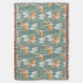 Corgis in de bergen Forest Pattern Deken (Voorkant Verticaal)