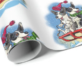 corgis in de sneeuw cadeaupapier (Rol Hoek)