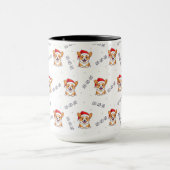 Corgi's in kersthoeden kerstpatroon mok (Midden)