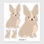 Corgis mignon, Tailles différentes, Autocollant (Feuille)