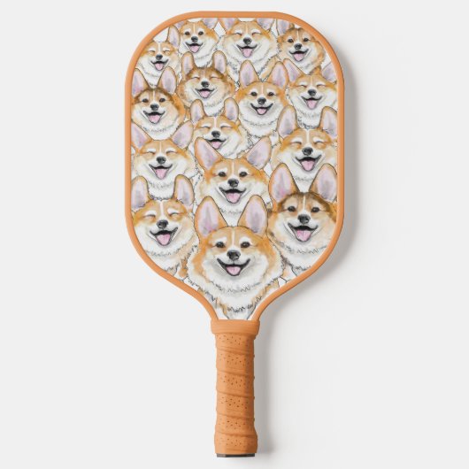 Corgis op een Pickleball Paddle (Voorkant)