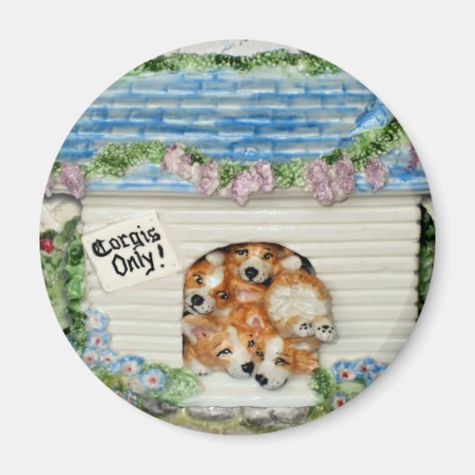 "Corgis seulement !" Corgi Magnet (Devant)