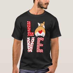 Corgis Valentijnsdag Liefde Valentijn Cute Hartjes T-shirt
