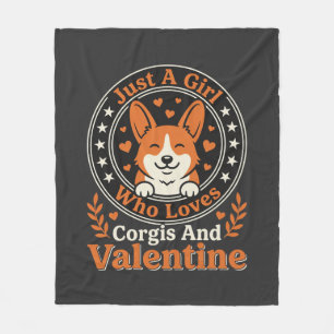 Corgis Valentijnsontwerp voor meisjes die van Corg Fleece Deken