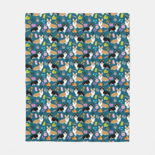 Corgis Workout - tri- en rode corgi-ontwerp Fleece Deken