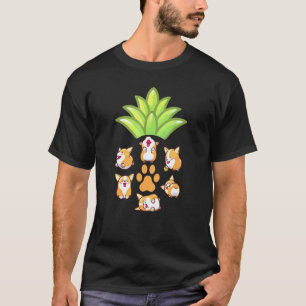 Corgi's Zomer Tropisch Fruit Corgi Ananas T-shirt