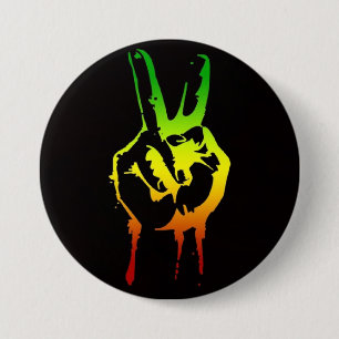 Cori Reith Rasta reggae peace Ronde Button 7,6 Cm