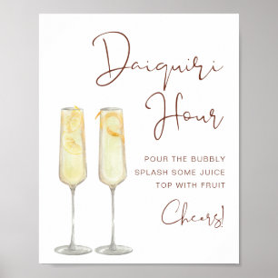 CORIANDER Boheemse Bruids Daiquiri Uur Poster