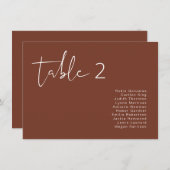 CORIANDER Bohemian Rust Table Seating Kaart (Voorkant / Achterkant)