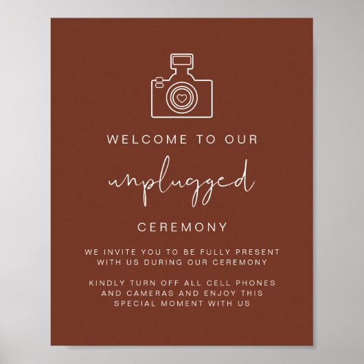 CORIANDER Bohemian Unplugged Ceremony Weddenschap Poster (Voorkant)