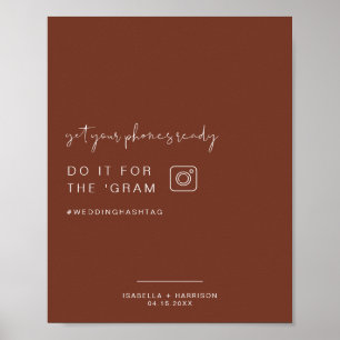CORIANDER Boho Instagram Hashtag Weddenschap Poster