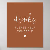 CORIANDER Boho Terracotta Drink Bar Poster (Voorkant)