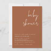 CORIANDER Boho Terracotta en Rust Baby shower Kaart (Voorkant)