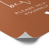 CORIANDER Boho Terracotta moderne Snack Bar Poster (Coin)
