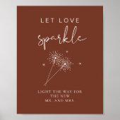 CORIANDER Boho Wedding Sparkler Verstuur Poster (Voorkant)