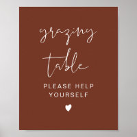 CORIANDER Terracotta Boho Grazing Table Sign