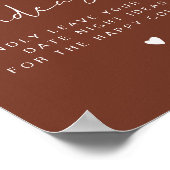 CORIANDER Terracotta Date Carte de nuit Poster (Coin)