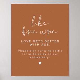 CORIANDER Terracotta Wine Weddenschap Poster